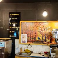 Bar at VeganWaf in Brussels