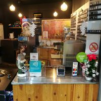 Counter  at VeganWaf in Brussels