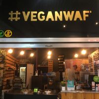 The facade at VeganWaf in Brussels