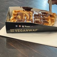 Waffle with Chocolate and caramel   at VeganWaf in Brussels