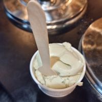 Pistachio ice cream at VeganWaf in Brussels