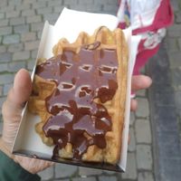 Gaufre au chocolat at VeganWaf in Brussels