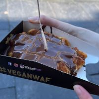 Waffle with chocolate   at VeganWaf in Brussels