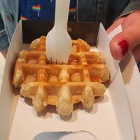 Salty caramel at VeganWaf in Brussels