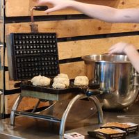 Waffles at VeganWaf in Brussels
