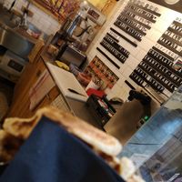 Waffle and inside at VeganWaf in Brussels