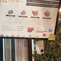 Menu at VeganWaf in Brussels