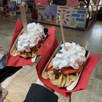 Vegan waffles with chantilly cream, chocolate sauce and strawberries  at VeganWaf in Brussels