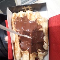 Waffle with chocolate 😋 at VeganWaf in Brussels