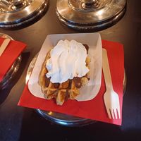 VeganWaf waffle with chocolate and cream (13 August 2024) at VeganWaf in Brussels