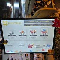 Menu at VeganWaf in Brussels