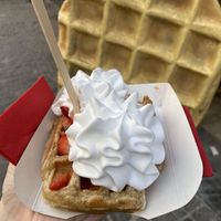 8€ total (2,50€ for the strawberries)  at VeganWaf in Brussels