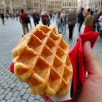 Plain waffle at VeganWaf in Brussels