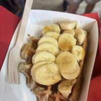 Salted Caramel & Banana toppings  at VeganWaf in Brussels