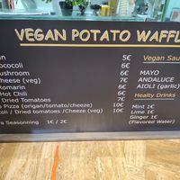 Savory options at VeganWaf in Brussels