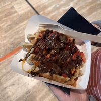 Salted caramel chocolate strawberry wafflee  at VeganWaf in Brussels