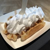 Waffle with chantilly  at VeganWaf in Brussels