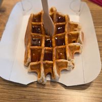 Salted caramel waffle at VeganWaf in Brussels