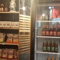 some vegan items for sale at VeganWaf in Brussels