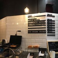 Inside of the stall at VeganWaf in Brussels