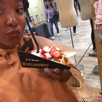 Happy me  at VeganWaf in Brussels