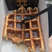 Waffle with maple syrup  at VeganWaf in Brussels