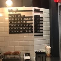 Menu at VeganWaf in Brussels