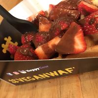 Strawberry and chocolate  at VeganWaf in Brussels