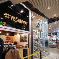 Outside at VeganWaf in Brussels