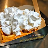 Whip Creamed waffle at VeganWaf in Brussels