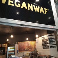 Shop front at VeganWaf in Brussels