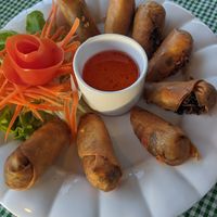 Spring rolls at The Garden in Koh Lanta