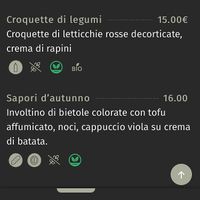 Menu second course  at Lorens in Massa