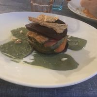 Cappon magro di verdure con pesto e humus  at Lorens in Massa