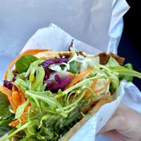 Vöner w/ mixed veggies 🥒🥕 at Zum glücklichen Bergschweinchen in Kassel