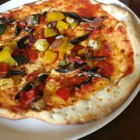 Vegan pizza at The Counting House in Glasgow