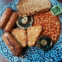 Vegan breakfast now with beans! at The Crystal Palace  in Glasgow