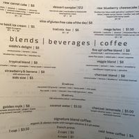 Menu at Sukha Cafe in Baton Rouge