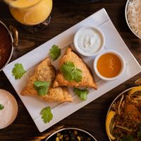 Vegansk samosa at Indiska Köket in Jonkoping
