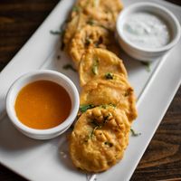 Aloo (potatis) pakora at Indiska Köket in Jonkoping