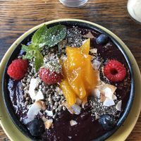 Organic açai blueberry bowl at Spreegold in Berlin