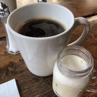 Americano with soya milk at Spreegold in Berlin