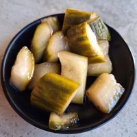 Pickled cucumber kimchi at YO! Sushi in Glasgow
