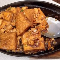 Sizzling tofu with housemade sauce at Loving Hut in Northbridge