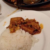 Sizzling tofu with coconut rice - yum yum! at Loving Hut in Northbridge
