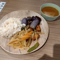 3 dishes, rice and soup at Sprout 小苗子 in Hong Kong Island