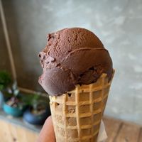 chocolate ice cream in a cone at Casa Hoba in Rio De Janeiro