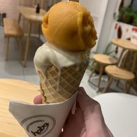 Pumpkin and salted caramel ice cream at Casa Hoba in Rio De Janeiro