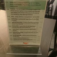Menu at Beast Eatery in Dublin