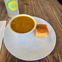 Mushroom Green Bean soup w/cornbread at Can't Believe It's Vegan  in Westerville